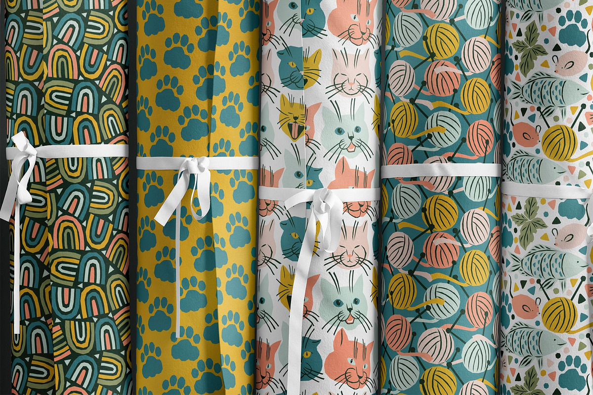 Cats Life Pattern Collection, a Pattern Graphic by MarynArts (Photo 4 of 6)