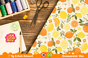 Boho Citrus Bliss Seamless Pattern, a Background Graphic by K.JackArtwork (Thumbnail 6 of 8)