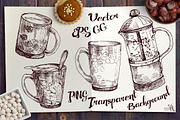 Autumn Beverage Ink Sketches, a Food Illustration by Fluffy Unicorn (Thumbnail 4 of 6)
