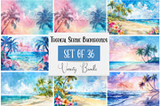 36 Tropical Scenic Landscape Images, a Decorative Illustration by Art Paradise Studios (Thumbnail 1 of 6)