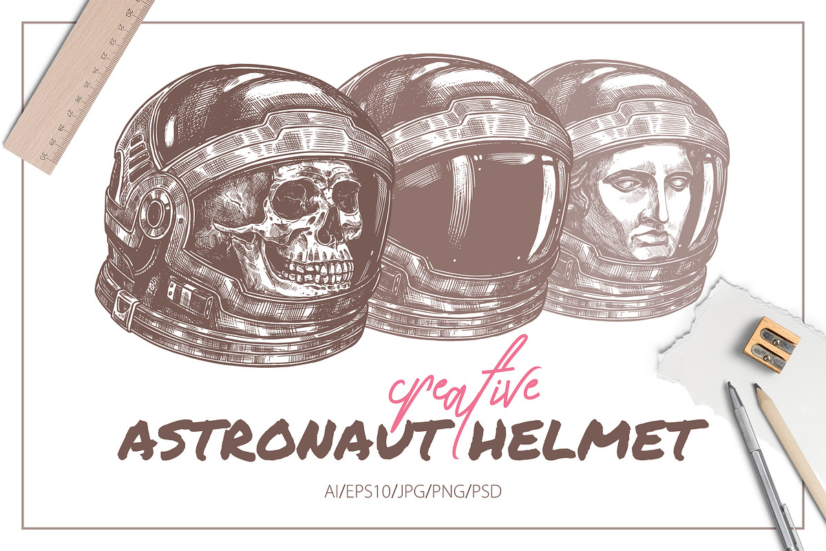 Astronaut Helmet, an Animal Illustration by alexrockheart (Photo 1 of 9)