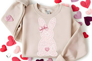 White Lace Bunny Coquette Bow Png, an Illustration by Canvas Craft (Thumbnail 7 of 7)
