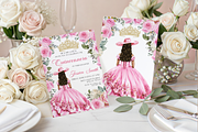 Blush Pink Quinceañera Party Invite, a Templates & Theme by VeliusCreativeStudio (Thumbnail 3 of 3)