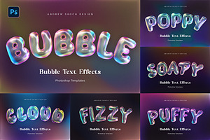 Bubble Text Effects, a Layer Style Add-On by Andrew Skoch Design
