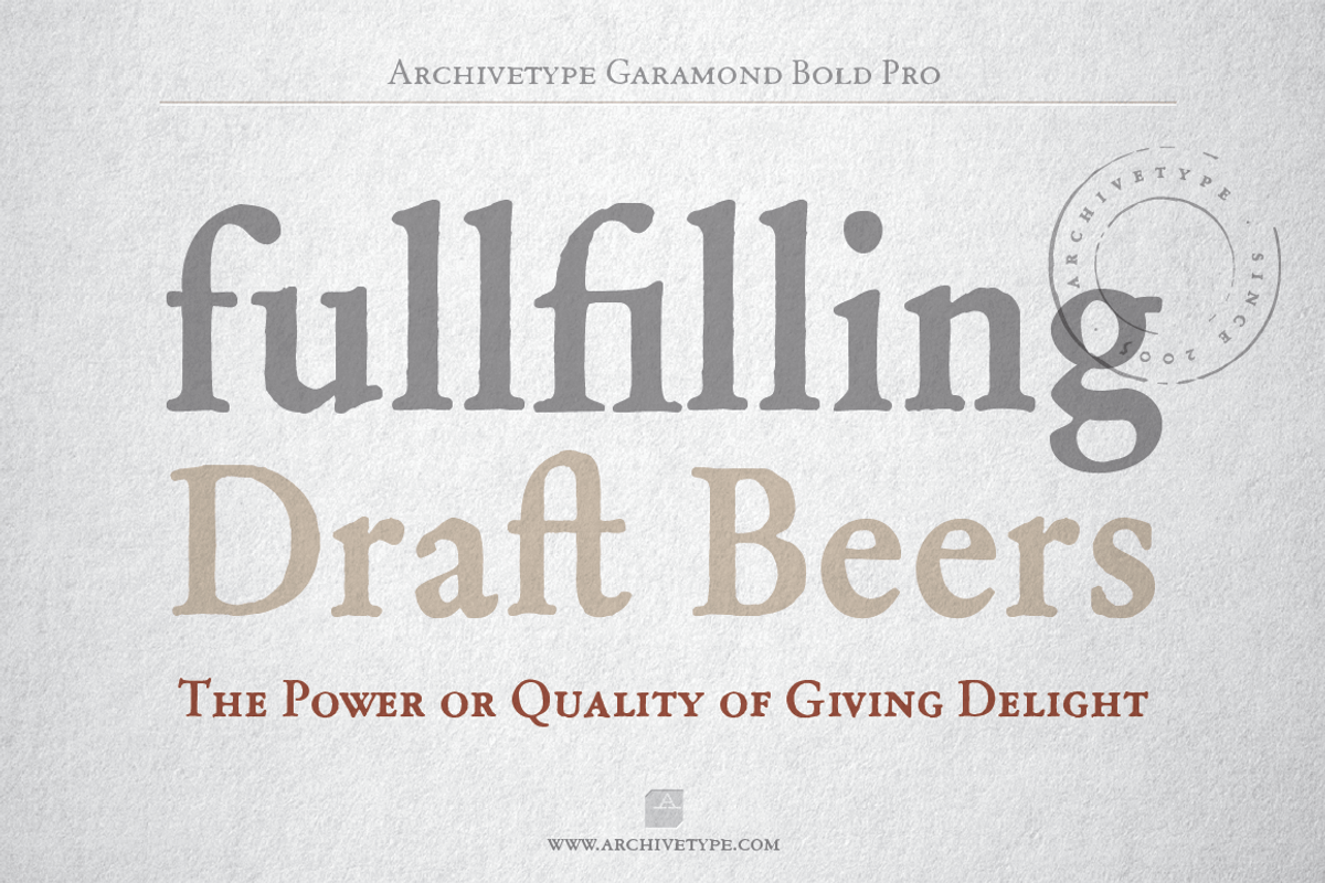 Archive Garamond Bold Pro preview 3