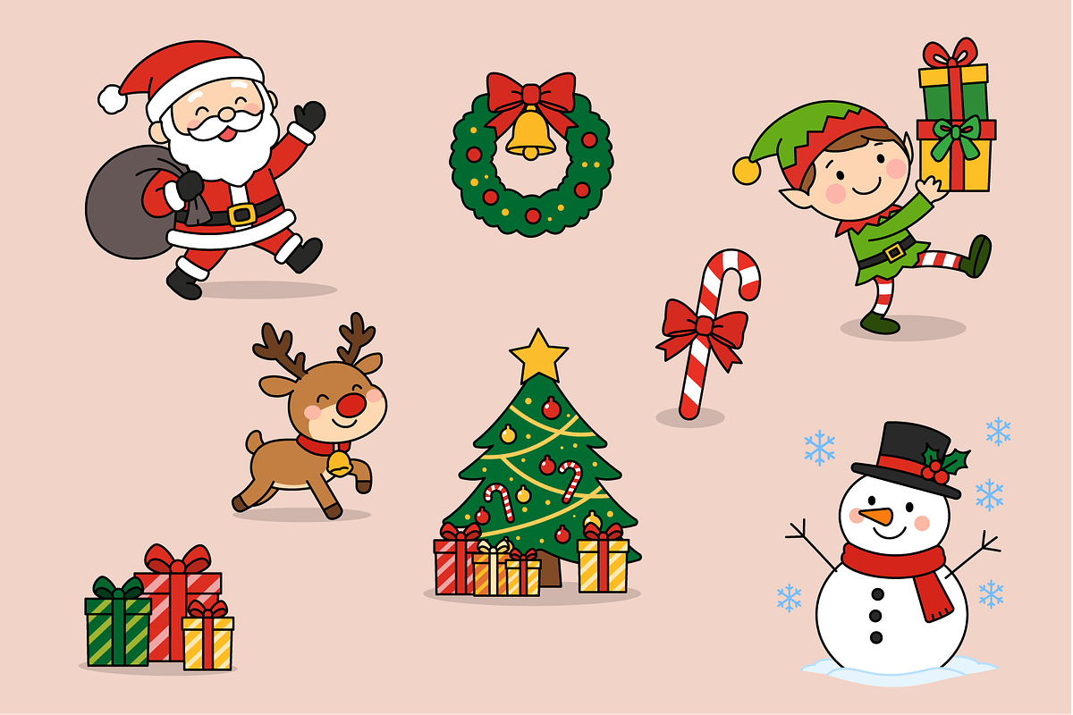 Christmas Holiday Clipart Collection, a Seasonal Illustration by Artpon Illustration (Photo 2 of 3)