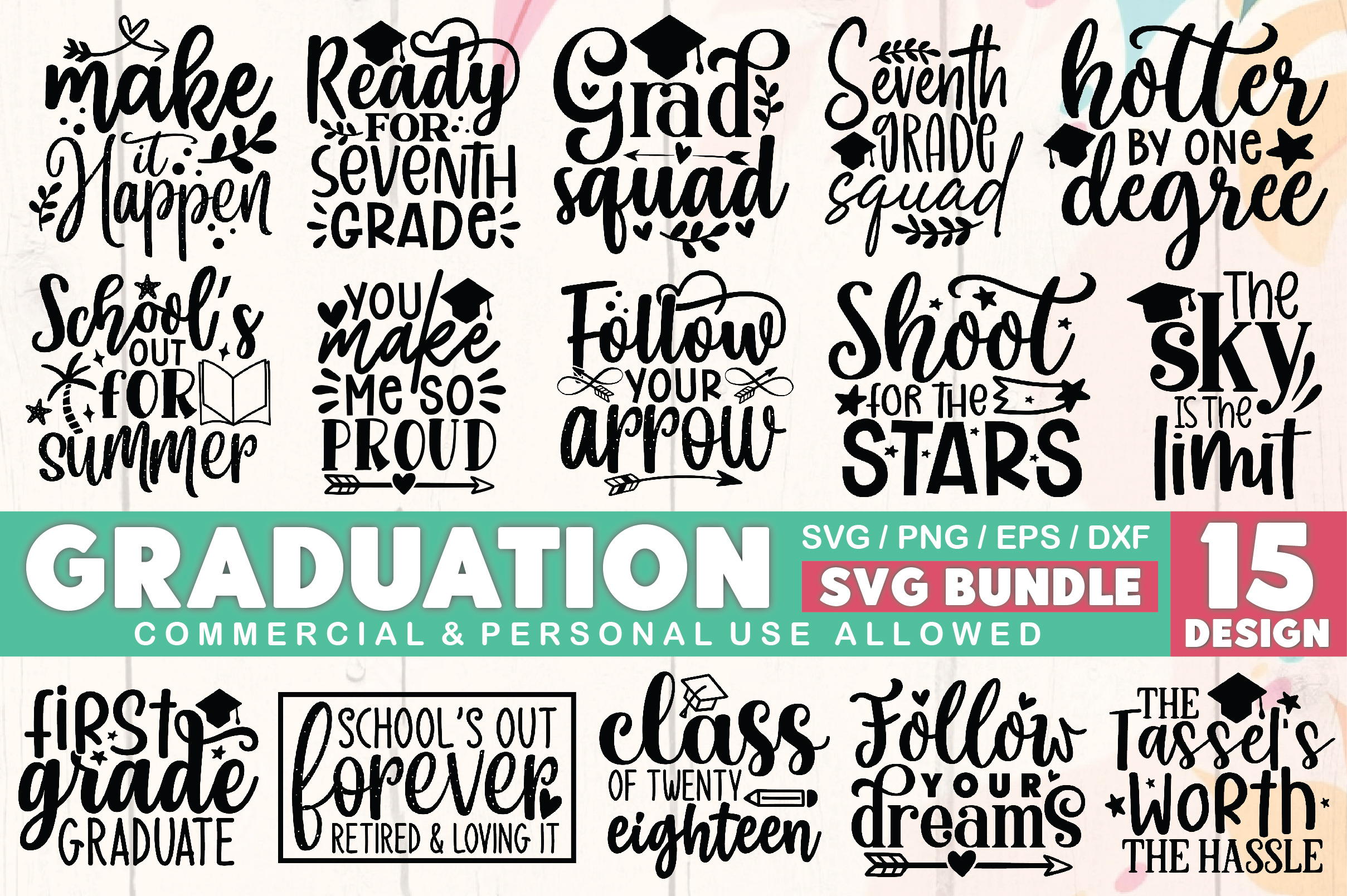 Graduation SVG Bundle | Graphics ~ Creative Market