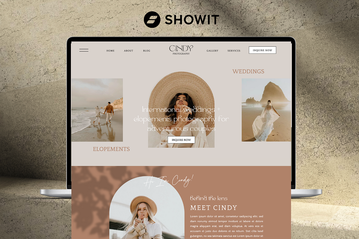 Cindy - Boho Showit Website Template, a Wix Template by Studio Zash (Photo 1 of 10)