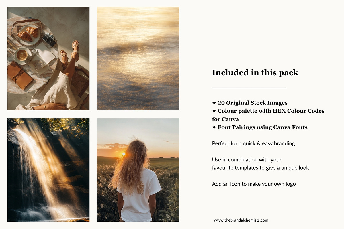 Golden Hour Brand Kit + Stock Images, a Branding & Logo Template by The Brand Alchemists (Photo 7 of 10)