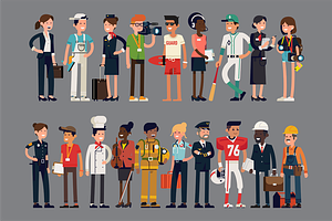 Flat Characters: Professions Bundle