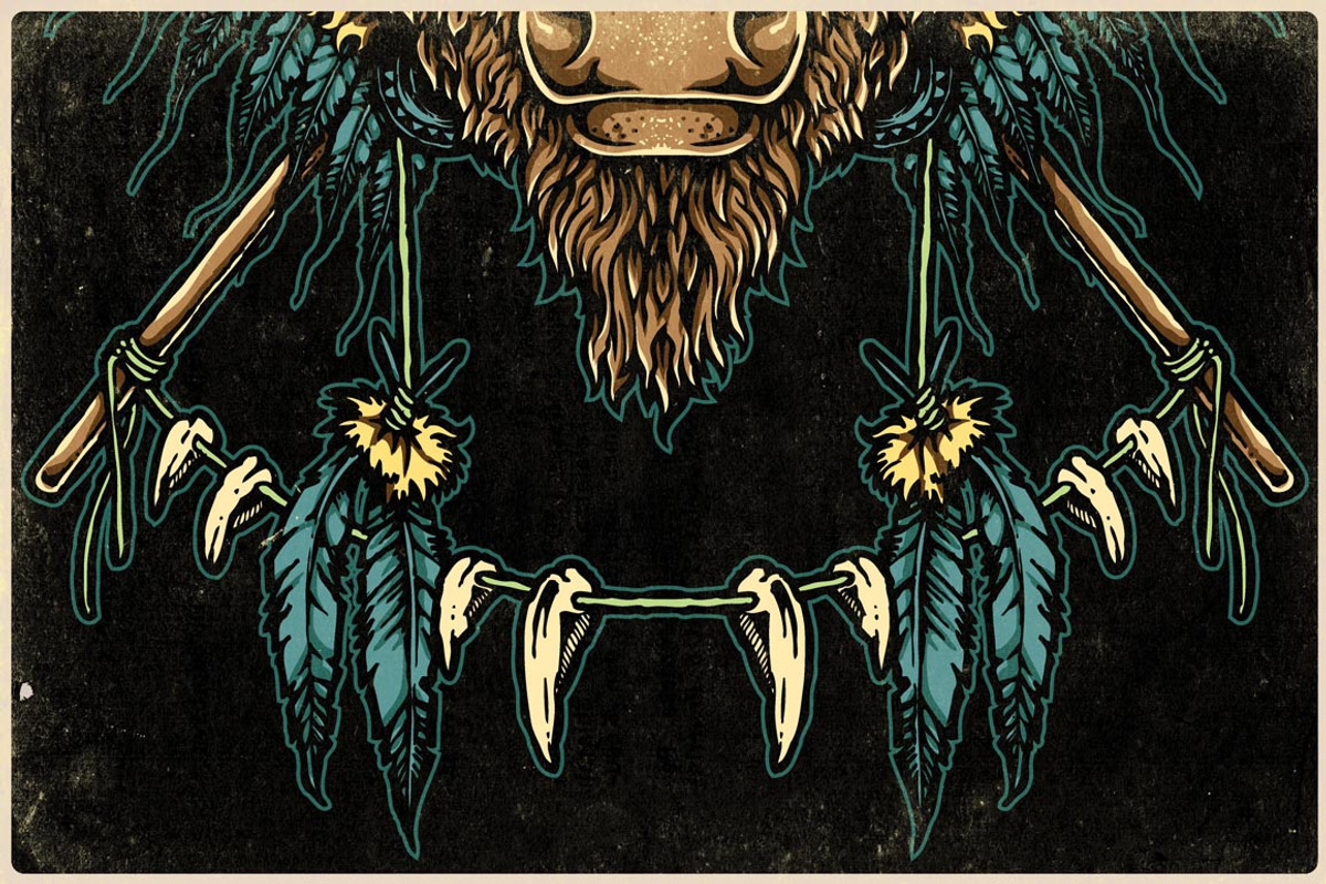 Native America Style Illustration, an Illustration by NStudio (Photo 3 of 4)