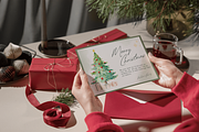 Christmas Watercolor Illustrations, a Seasonal Illustration by Minky Moo Creations (Thumbnail 8 of 15)