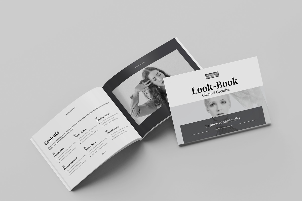 Fashion Lookbook Template Landscape, a Brochure Template by Spark_Creative (Photo 2 of 17)