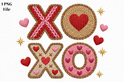 Xoxo Embroidery PNG, Valentine's Day, an Illustration by Canvas Craft (Thumbnail 1 of 7)