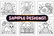 Bold Easy Cute Easter Coloring Pages, a Seasonal Illustration by Craftsbeefy (Thumbnail 2 of 4)