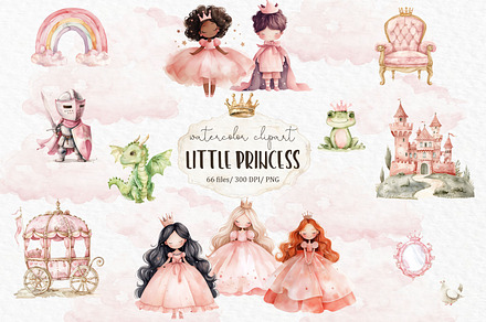 Pink baby princess clipart, a Person Illustration by MyLittleMeow
