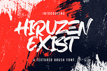 Hiruzen Exists - Textured Brush Font