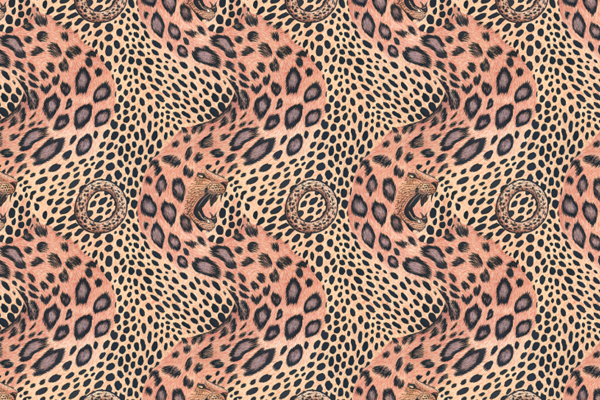 Seamless pattern. Animal and floral, a Pattern Graphic by Designs by Helen Trupak (Photo 3 of 8)
