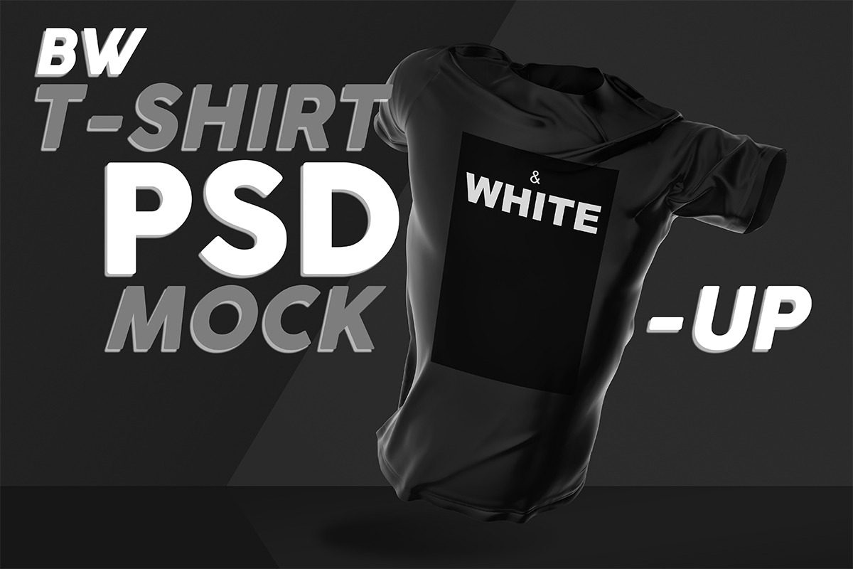 T-Shirt and Tank Top PSD Mockup Set, an Advertising Mockup by Sinlatown (Photo 7 of 7)
