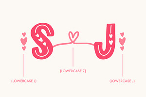 Love Struck, Valentine's Font