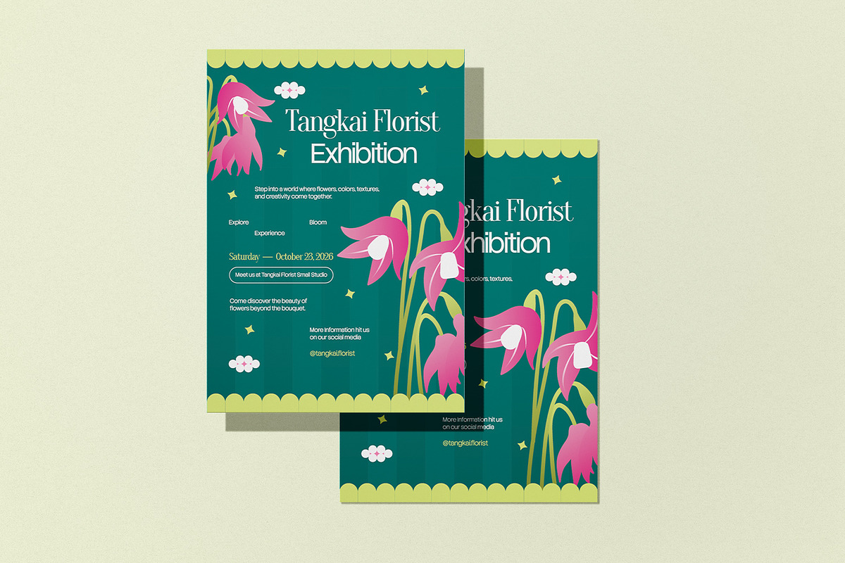 Florist Exhibition - Flyer, a Flyer Template by VUNIRA (Photo 2 of 3)