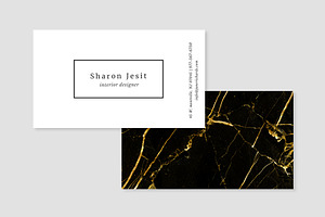 Black & Gold Marble Business Card