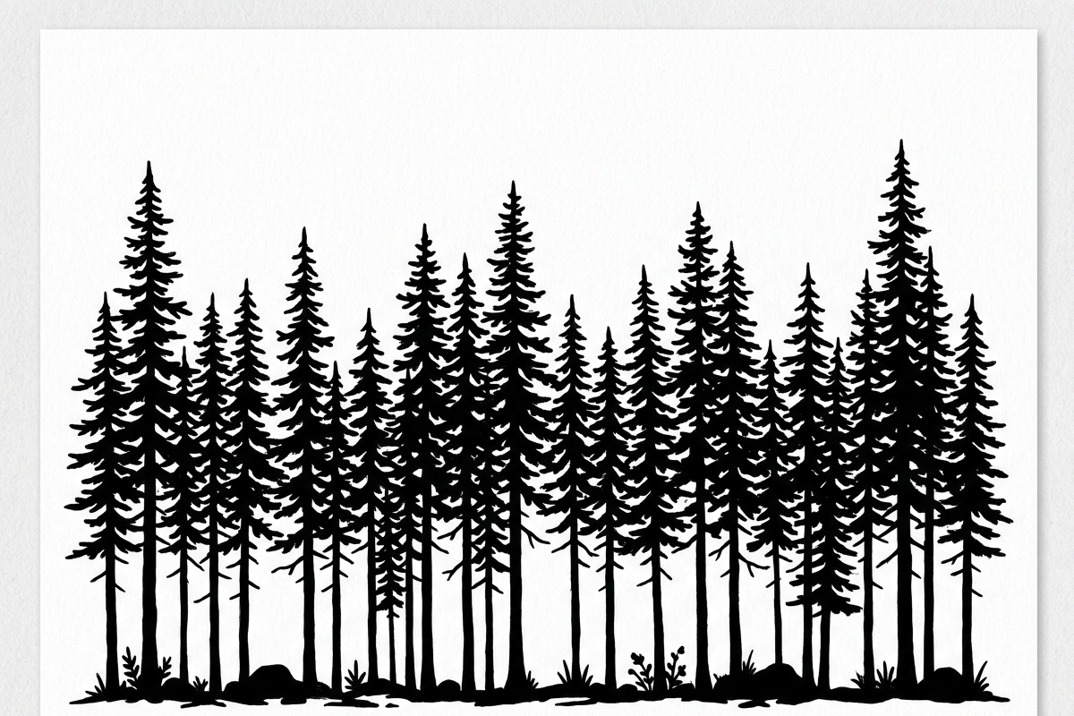 Majestic Pine Trees SVG, a Finance Illustration by Amazin_art (Photo 3 of 32)