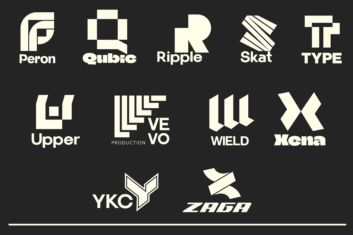 Letter Logo Template Vol 4, a Solid Icon by Tekuni (Photo 7 of 12)
