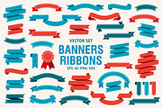 Vector Ribbon Banners Big Set, an Object Graphic by Digiselector Design Goods (Thumbnail 1 of 6)