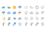16 flat modern weather icons, an Icon by Anton (Thumbnail 1 of 4)