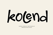 Kolend Casual Display Font, a Handwritten Font by RantautypeStudio (Thumbnail 1 of 15)