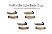 Gold Digital Planner Binder Rings, an Object Graphic by 3PointsCreative (Thumbnail 1 of 6)