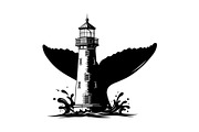 Whale Tail Lighthouse Bundle, an Object Illustration by yasushie (Thumbnail 17 of 31)
