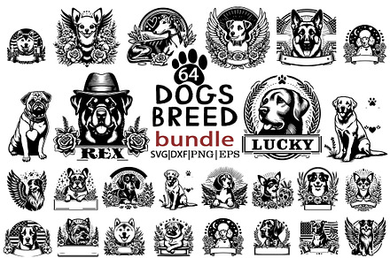 Dog Breeds Bundle vector