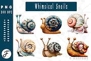 Whimsical Snails | Watercolor, a Decorative Illustration by Joaquin Fernandez Studio (Thumbnail 1 of 3)