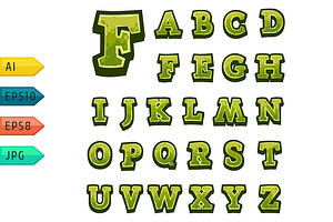 Game alphabet for user interfaces.