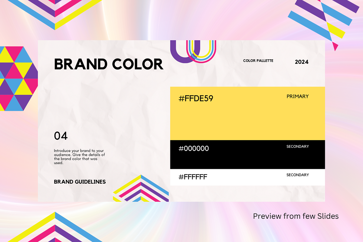 Brand Guidelines Template| Geometric, a Presentation Template by Bulbly Graphics (Photo 4 of 5)
