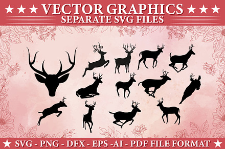 Deer silhouette SVG vector