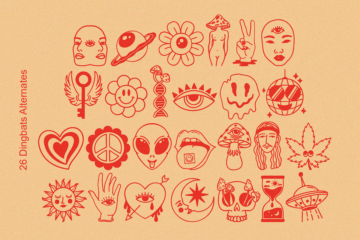Smile Power | Psychedelic Font, a Font by Ef Studio (Photo 7 of 10)