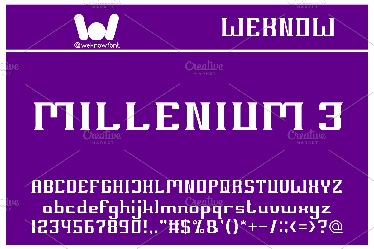 Millenium 3 font, a Font by weknow (Photo 3 of 5)