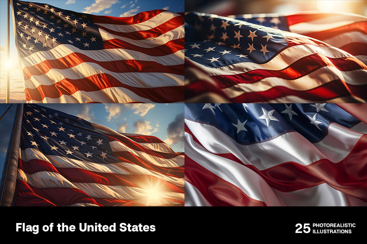 Flag of the United States., a Decorative Illustration by Handmadefont (Photo 4 of 10)