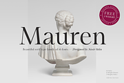 Mauren — 16 Fonts, a Serif Font by Nasir Udin (Thumbnail 1 of 9)