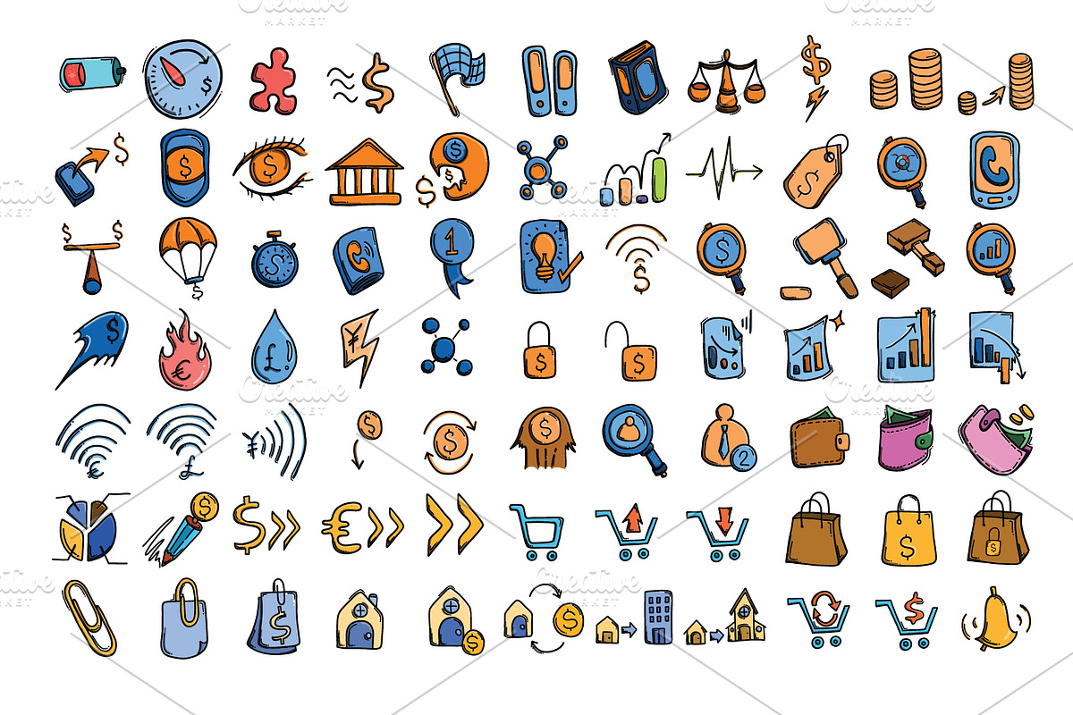 540 Business doodle icons color set, an Outline Icon by TKDoodle (Photo 7 of 9)