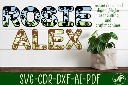 Woodland Alphabet Bundle SVG Letters