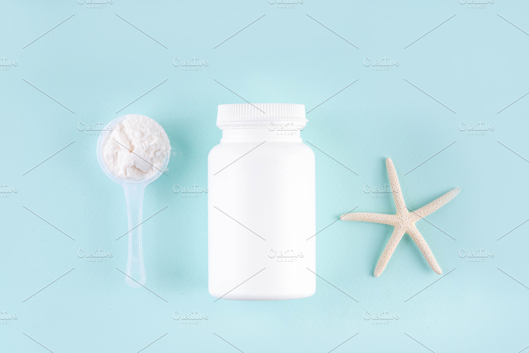 Sea or Marine collagen, in powder, pills and drink, a Health & Medical Photo by Rimma