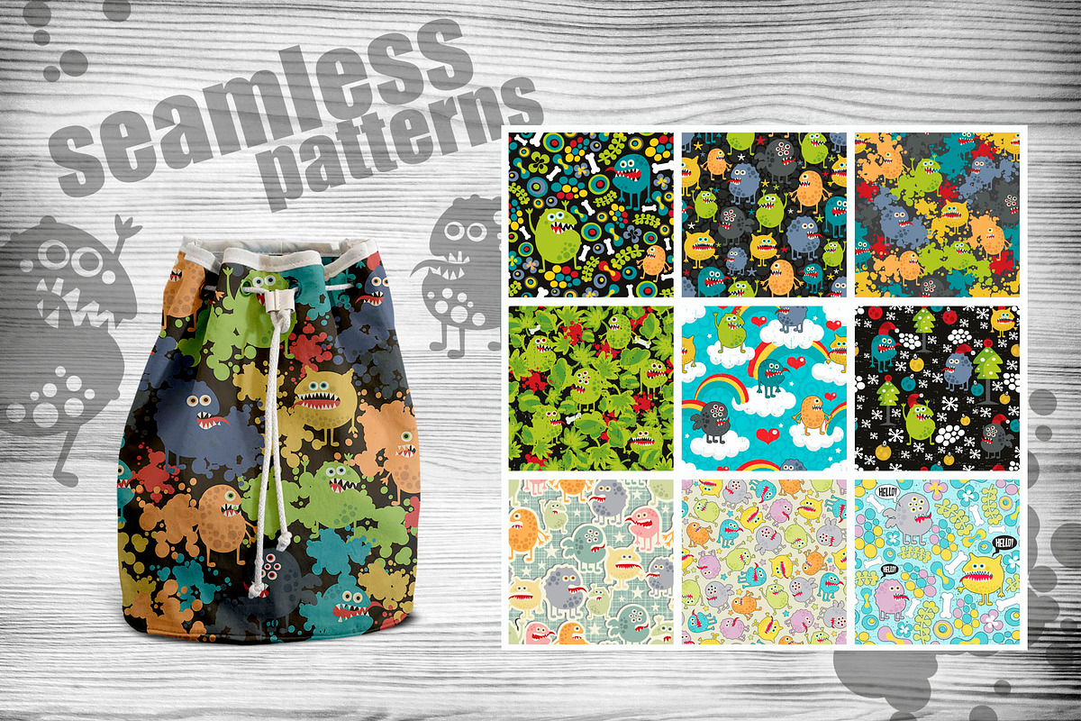 Monsters + patterns + banners, an Animal Illustration by eka panova (Photo 2 of 5)