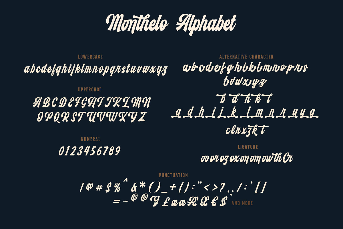 Monthelo Strong Bold Font preview 7