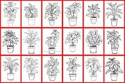 Pot Plant Coloring Page, a Graphic by Forhadx5 (Thumbnail 3 of 6)