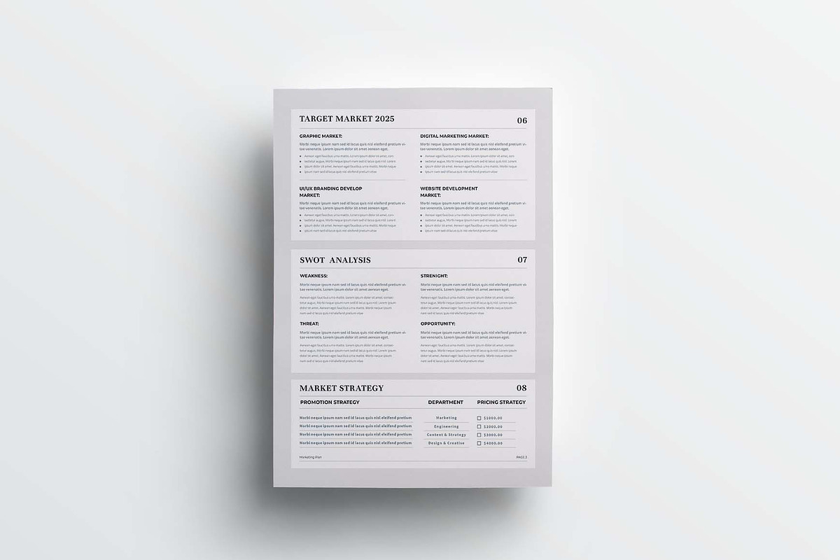 Marketing Plan | MS Word & Indesign, a Stationery Template by design_hut (Photo 6 of 7)