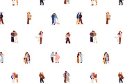 Love couples on date set, patterns, a Person Illustration by PaperTrident (Thumbnail 5 of 6)